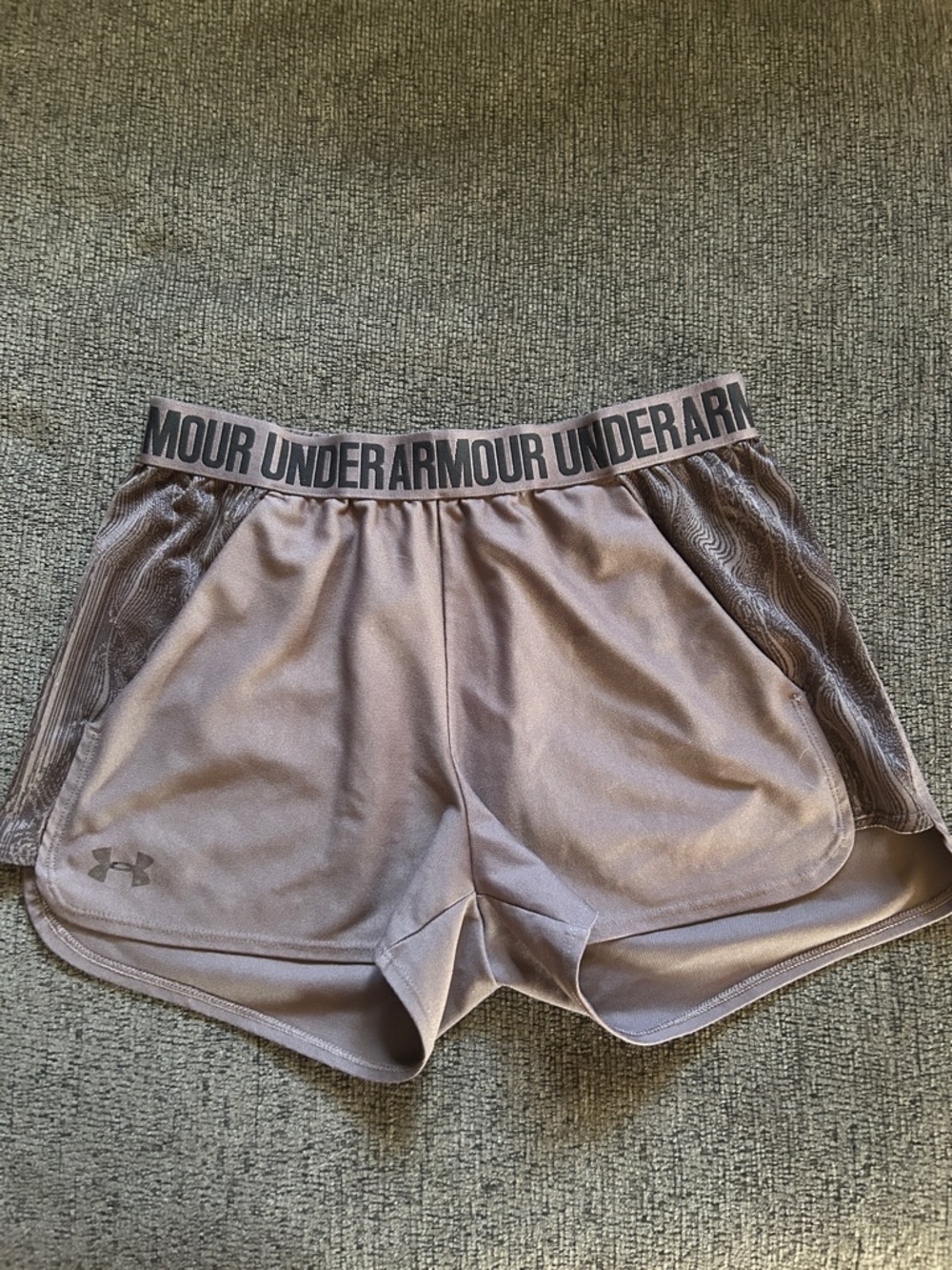 Under Armour Women's Rose Taupe Athletic Shorts with Branded Waistband